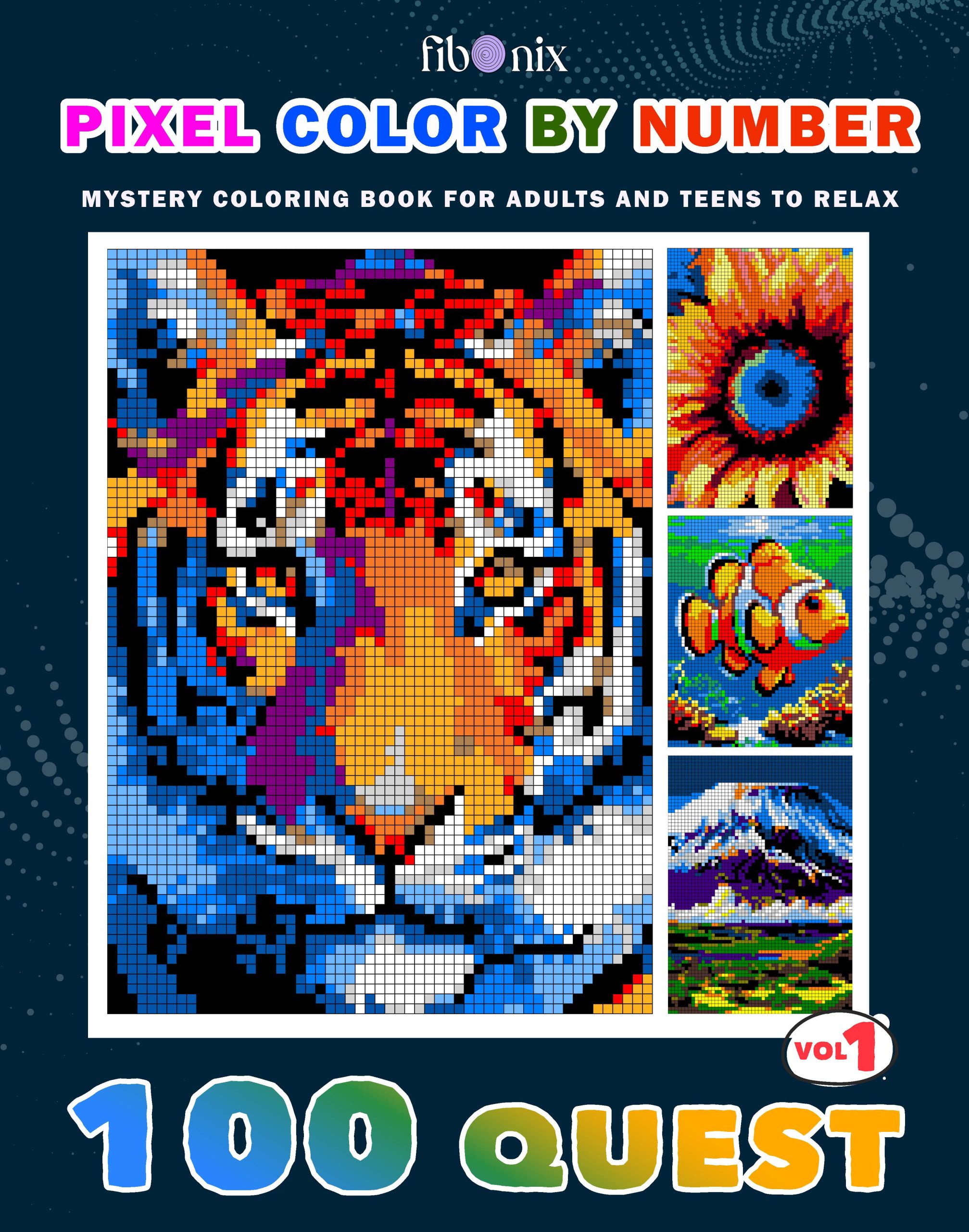 100 Quest Pixel Color By Number - Vol 1