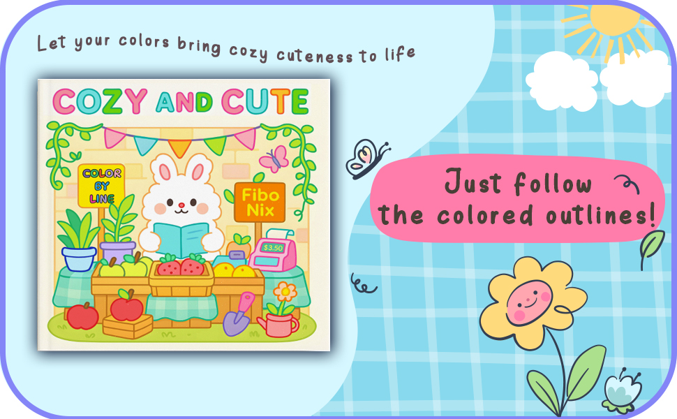 Cozy and Cute Color by Lines - Image 2