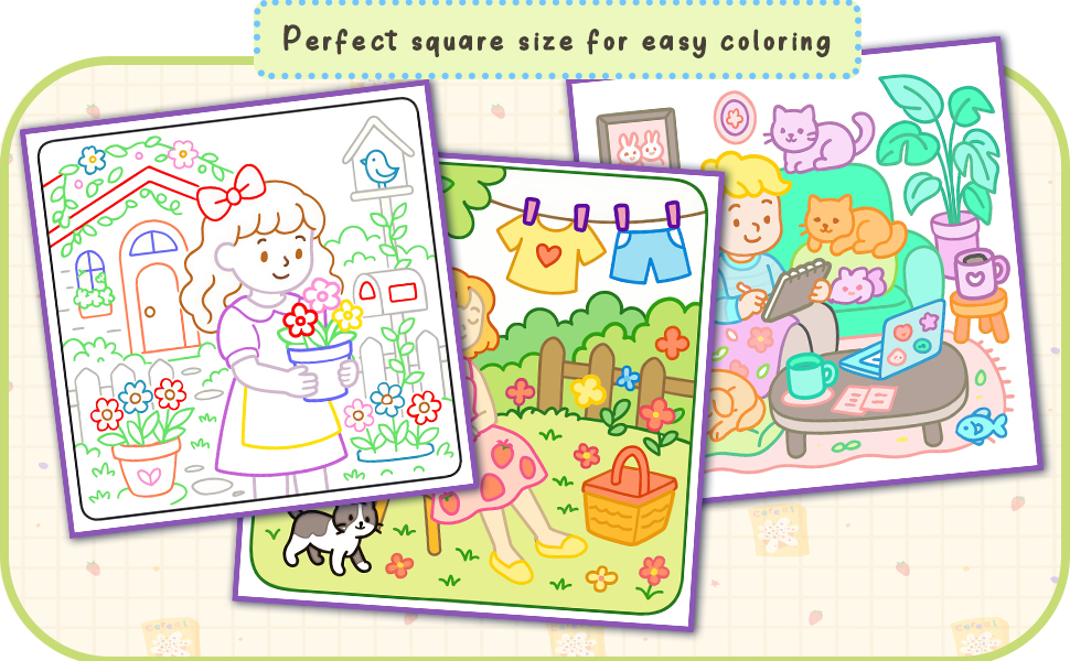 Cozy and Cute Color by Lines - Image 3